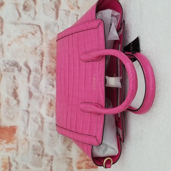 New Ralph Lauren Embossed Leather Tyler Tote - Picture 8 of 11